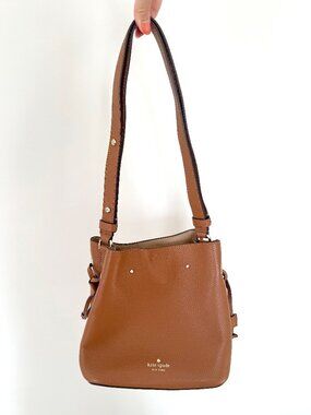 Kate Spade Marti Bucket Bag – Brown Pebbled Leather